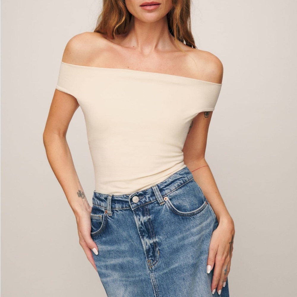 Reformation - Branson knit top in sugar
